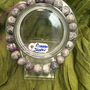 Gray Picasso Jasper Beaded Bracelet
